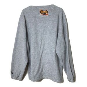 Men’s XL Super Bowl XXXVIII Fleece Sweatshirt VTG 2004 NFL Football Gray EUC